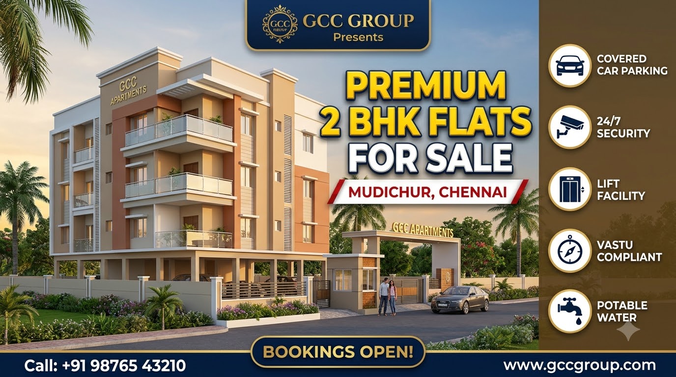 2 BHK Flats in Mudichur Chennai | Affordable Flats Near GST Road 2026